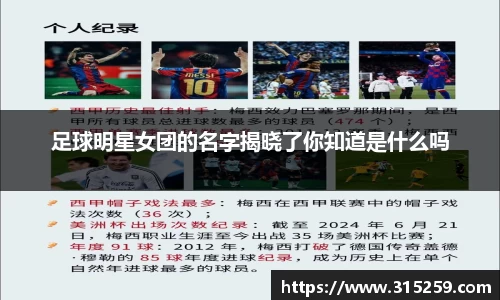 足球明星女团的名字揭晓了你知道是什么吗